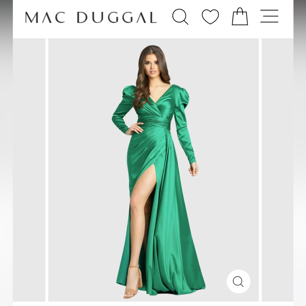 Formal Mac Duggal long , satin dress